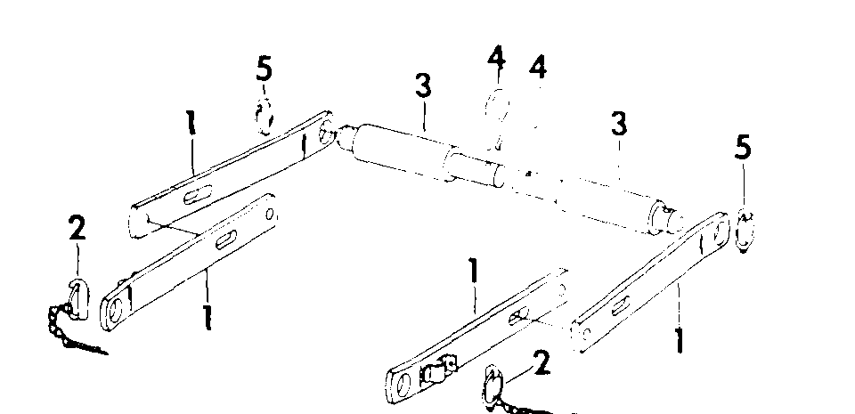 Three Point Hitch Stabilizer Diagram and Parts List for CUB185  Cub Cadet Lawn Tractor